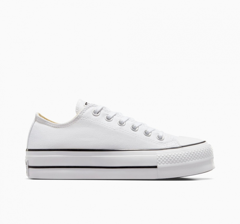 Converse Chuck Taylor All Star Lift flatforms ασπρα μαυρα ασπρα | KZXMCF-986