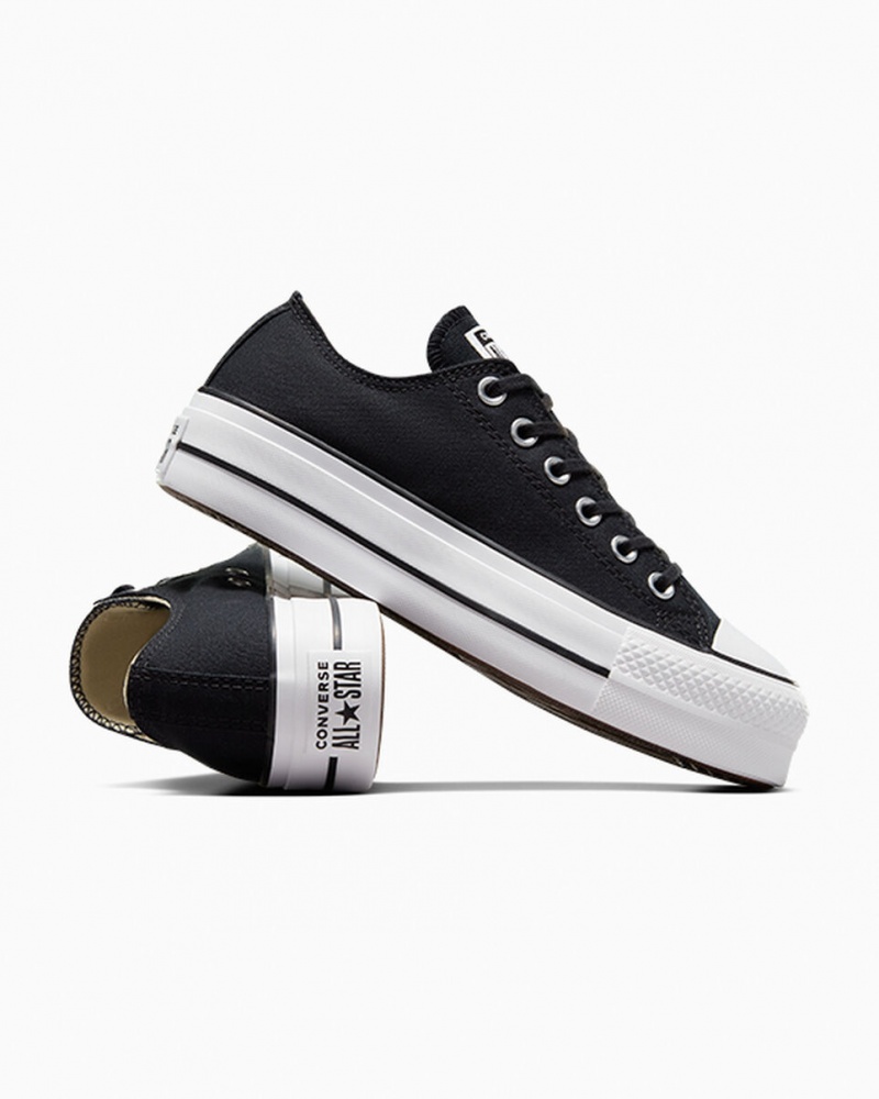 Converse Chuck Taylor All Star Lift flatforms μαυρα ασπρα ασπρα | GWFULQ-504