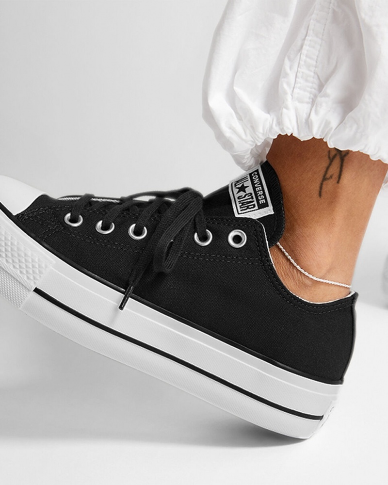 Converse Chuck Taylor All Star Lift flatforms μαυρα ασπρα ασπρα | GWFULQ-504