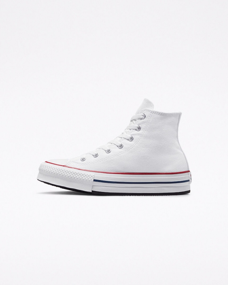 Converse Chuck Taylor All Star Lift flatforms ασπρα σκουρο μπλε | RTLGMN-831