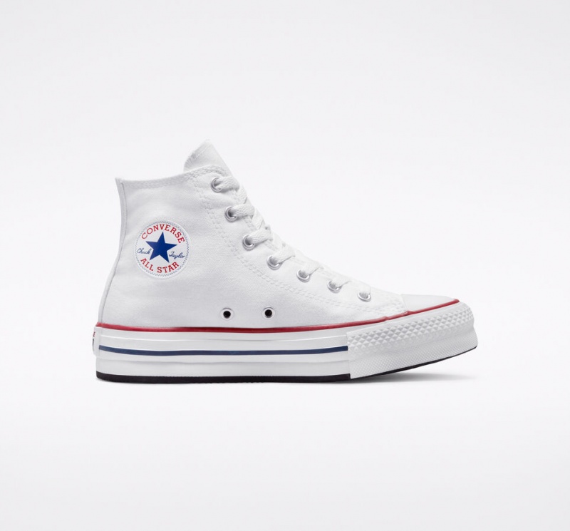 Converse Chuck Taylor All Star Lift flatforms ασπρα σκουρο μπλε | RTLGMN-831