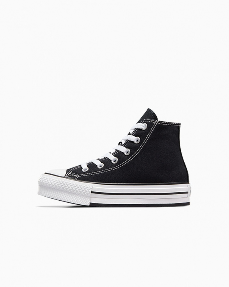 Converse Chuck Taylor All Star Lift flatforms μαυρα ασπρα μαυρα | FSMOZG-786