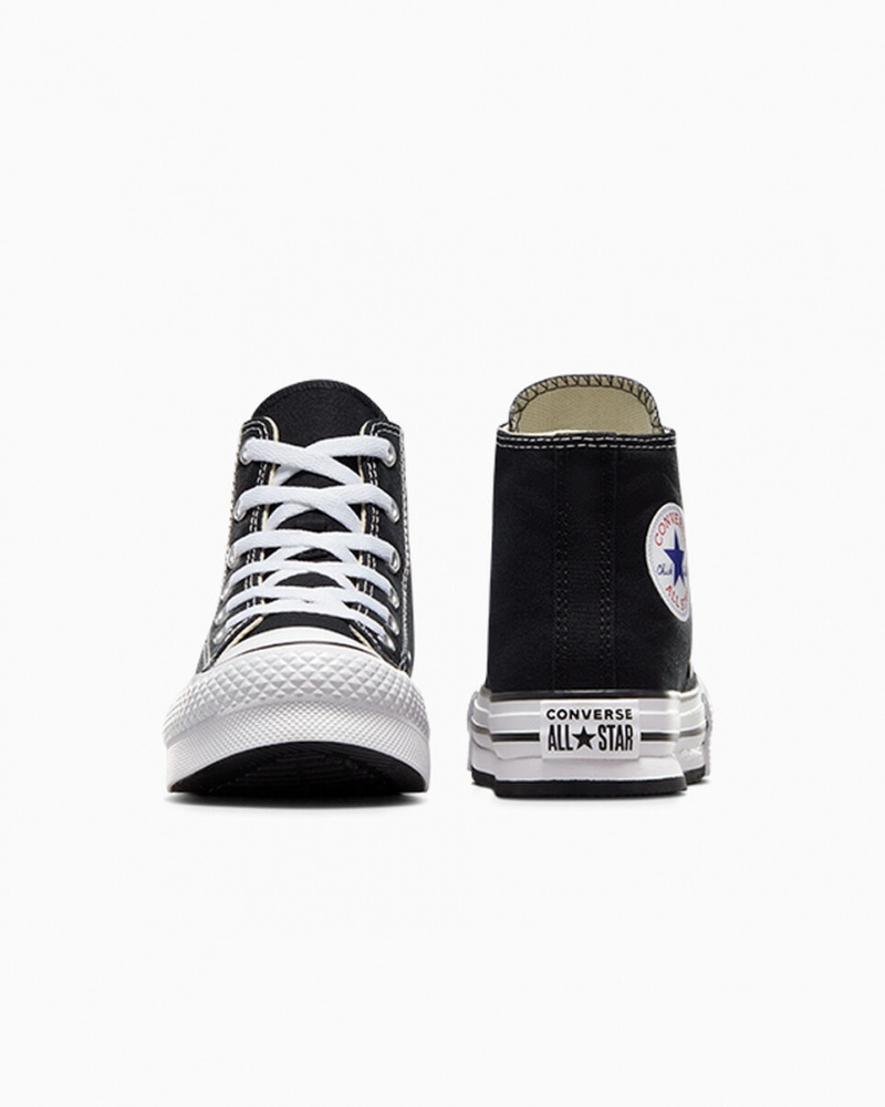 Converse Chuck Taylor All Star Lift flatforms μαυρα ασπρα μαυρα | FSMOZG-786