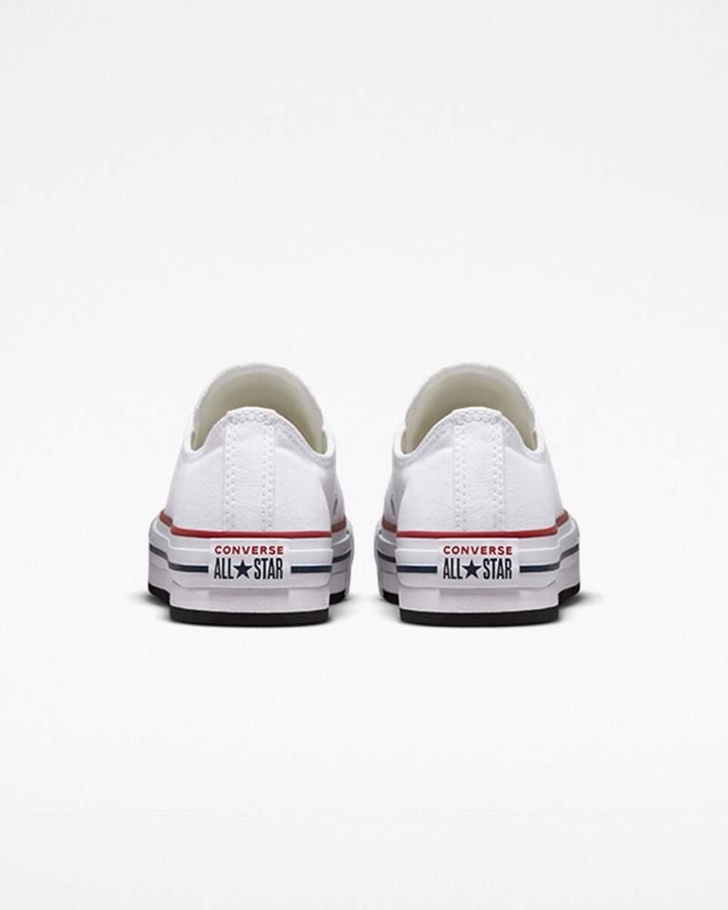 Converse Chuck Taylor All Star Lift flatforms ασπρα σκουρο μπλε | VCMOWF-198