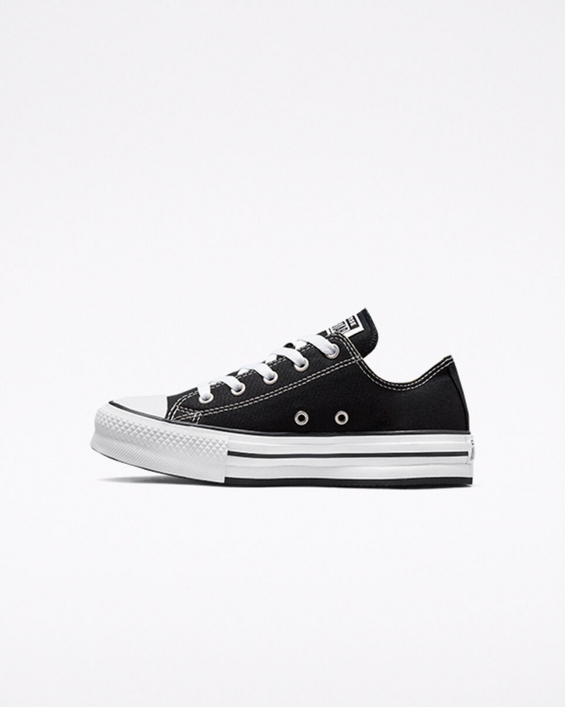 Converse Chuck Taylor All Star Lift flatforms μαυρα ασπρα μαυρα | RVABON-453