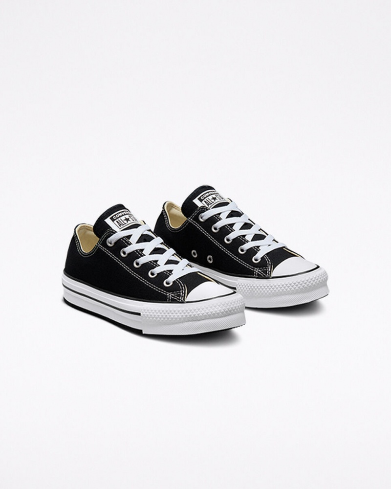 Converse Chuck Taylor All Star Lift flatforms μαυρα ασπρα μαυρα | RVABON-453