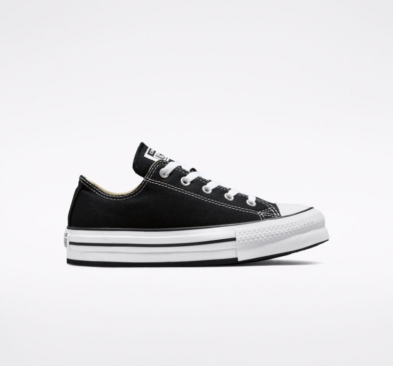 Converse Chuck Taylor All Star Lift flatforms μαυρα ασπρα μαυρα | RVABON-453