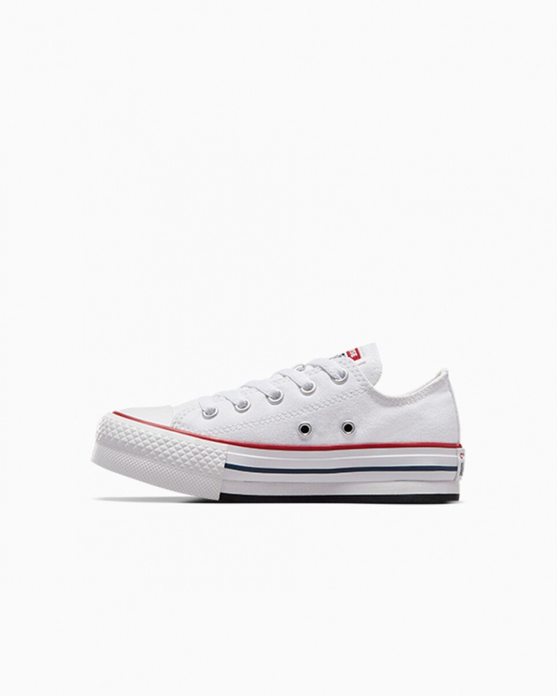 Converse Chuck Taylor All Star Lift flatforms ασπρα σκουρο μπλε | PWUHNO-241