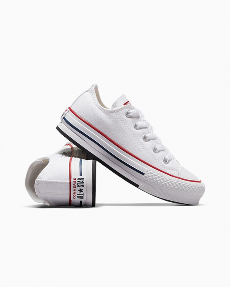 Converse Chuck Taylor All Star Lift flatforms ασπρα σκουρο μπλε | PWUHNO-241