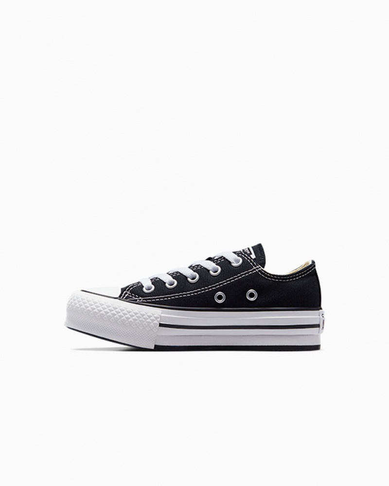 Converse Chuck Taylor All Star Lift flatforms μαυρα ασπρα μαυρα | TGONEM-234