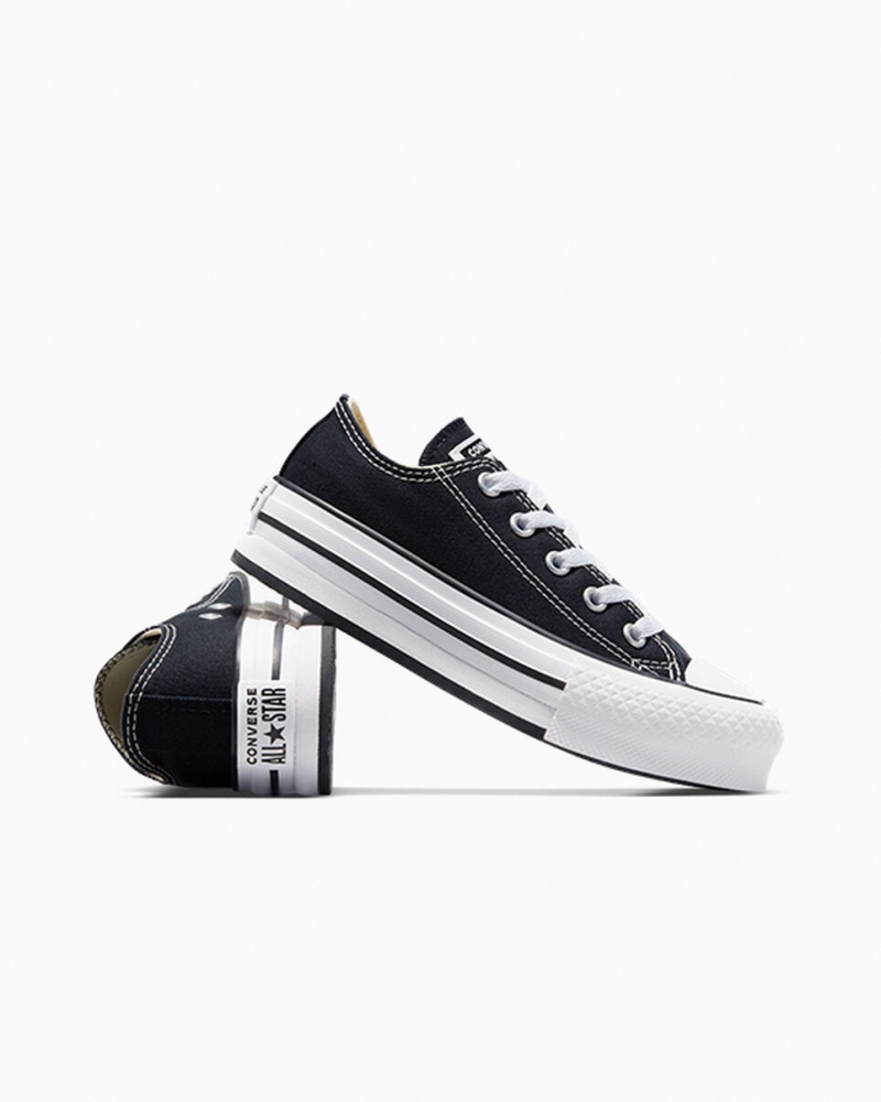 Converse Chuck Taylor All Star Lift flatforms μαυρα ασπρα μαυρα | TGONEM-234