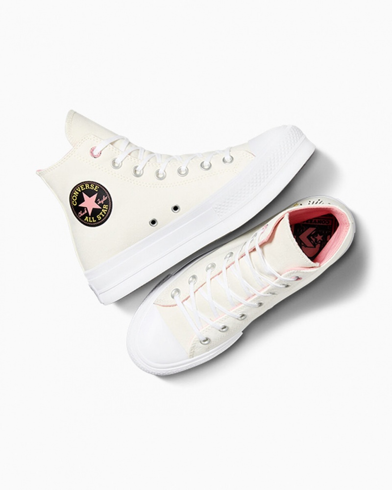 Converse Chuck Taylor All Star Lift flatforms Alchemy Embroidery μαυρα ροζ | YLQDXB-207