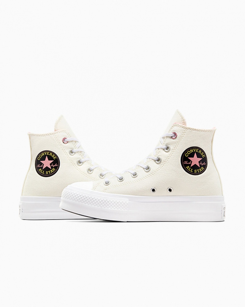 Converse Chuck Taylor All Star Lift flatforms Alchemy Embroidery μαυρα ροζ | YLQDXB-207