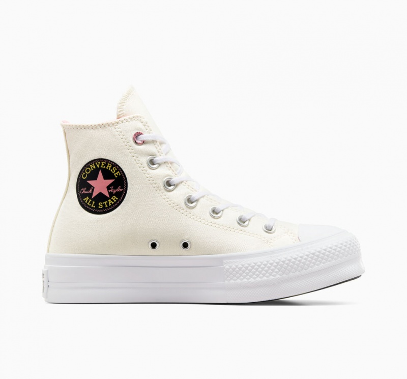 Converse Chuck Taylor All Star Lift flatforms Alchemy Embroidery μαυρα ροζ | YLQDXB-207