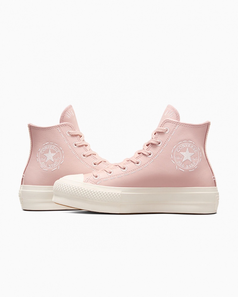 Converse Chuck Taylor All Star Lift flatforms Bold Stitch ροζ ροζ | SMJWXL-752