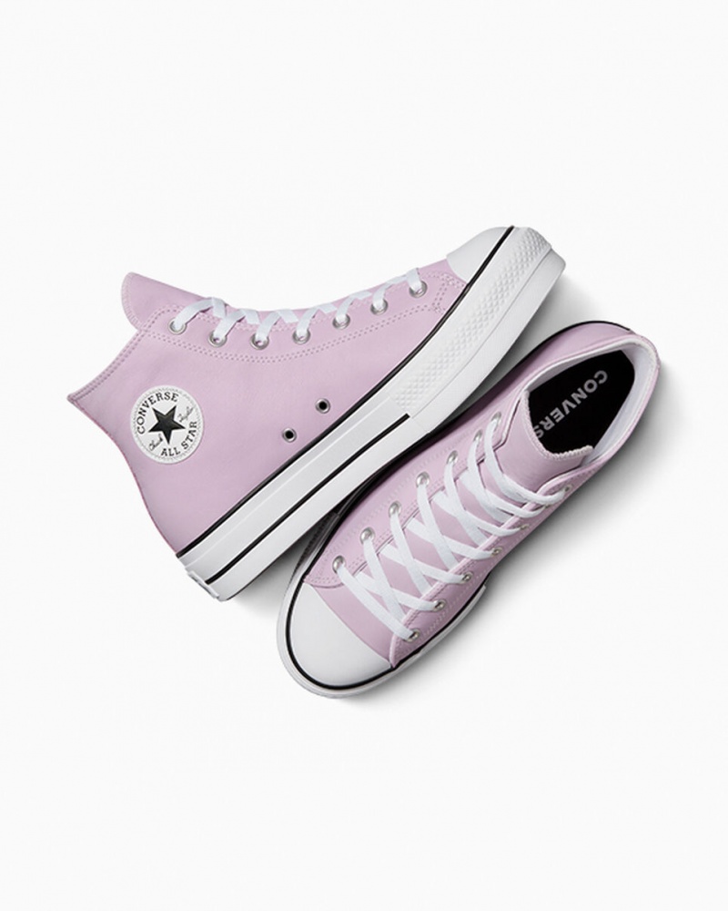 Converse Chuck Taylor All Star Lift flatforms Excess Materials ασπρα μαυρα | OWKAPL-036