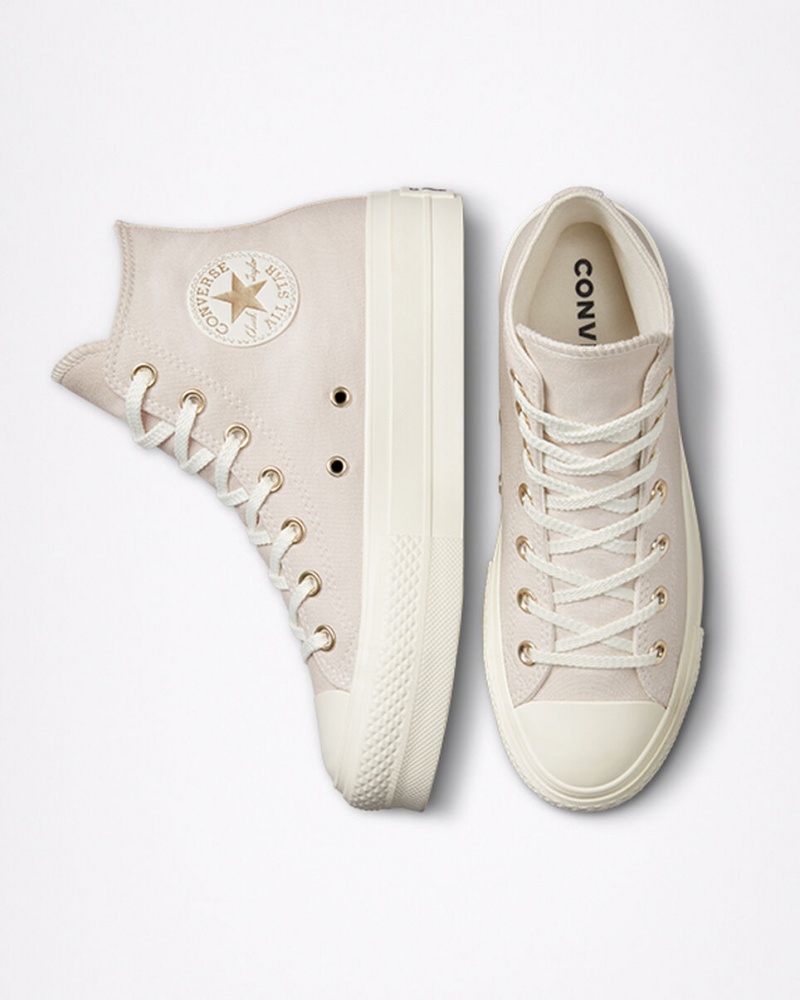 Converse Chuck Taylor All Star Lift flatforms Golden Elements ανοιχτο χρυσο χρωμα | LFVXSB-085