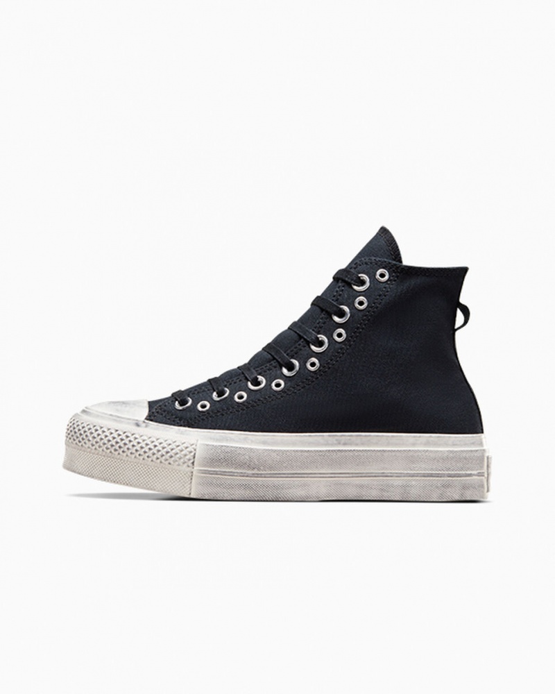 Converse Chuck Taylor All Star Lift flatforms Punk μαυρα μαυρα | IKWCVD-021