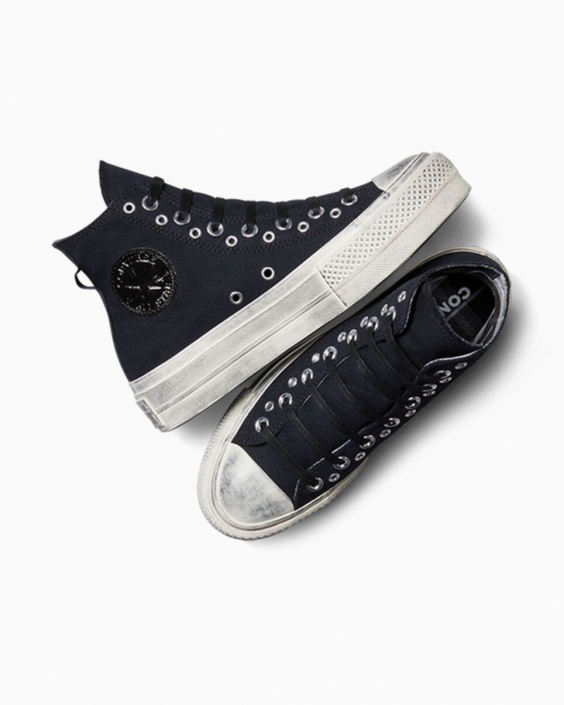 Converse Chuck Taylor All Star Lift flatforms Punk μαυρα μαυρα | IKWCVD-021