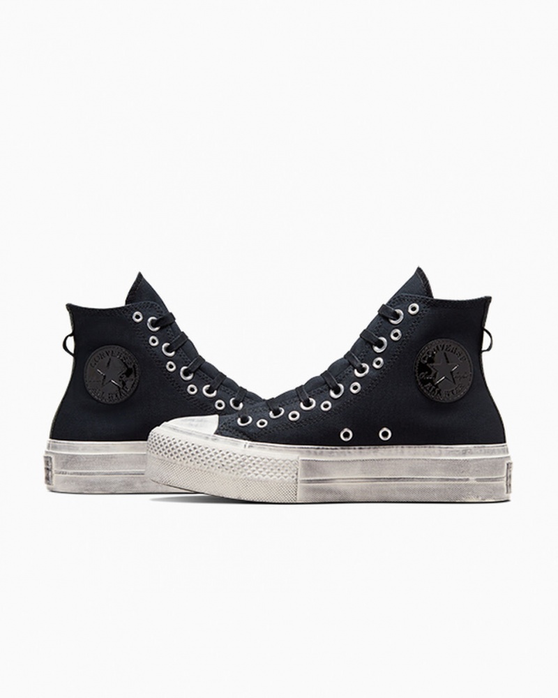 Converse Chuck Taylor All Star Lift flatforms Punk μαυρα μαυρα | IKWCVD-021