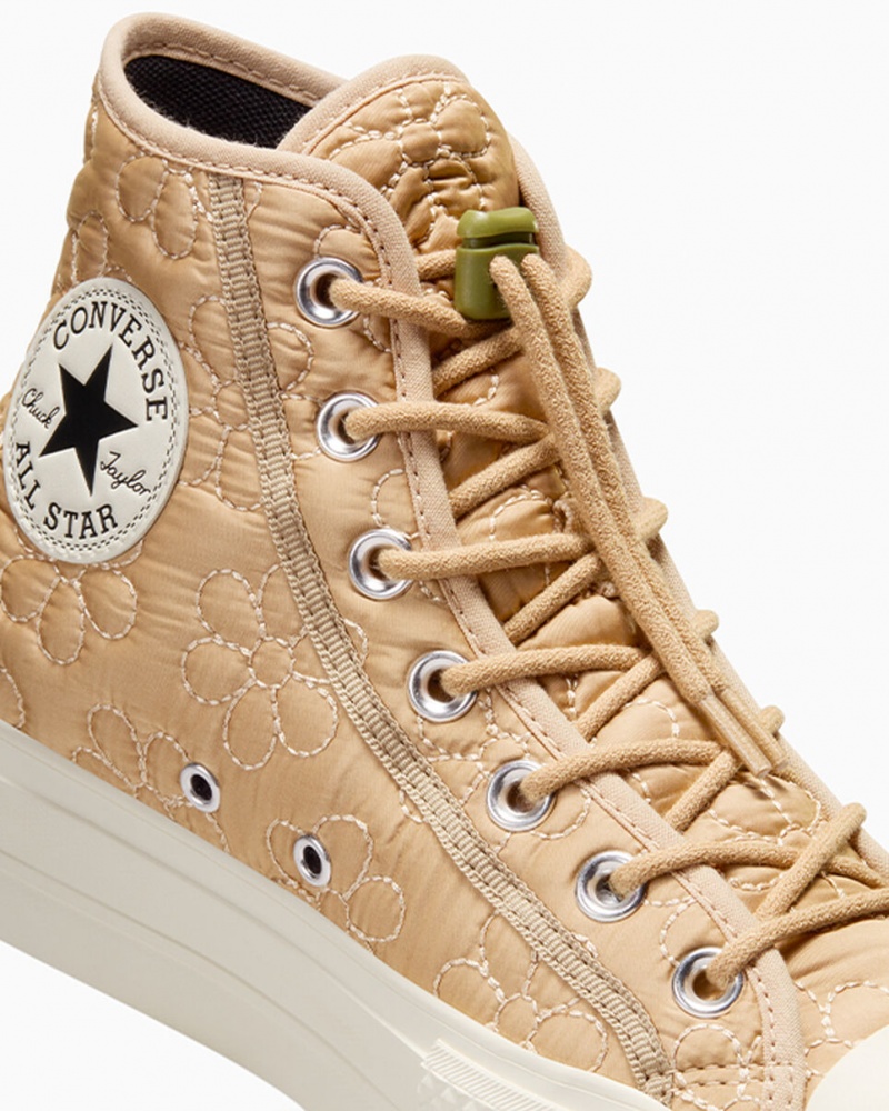 Converse Chuck Taylor All Star Lift flatforms Καπιτονέ Χακί | NKVBRF-956