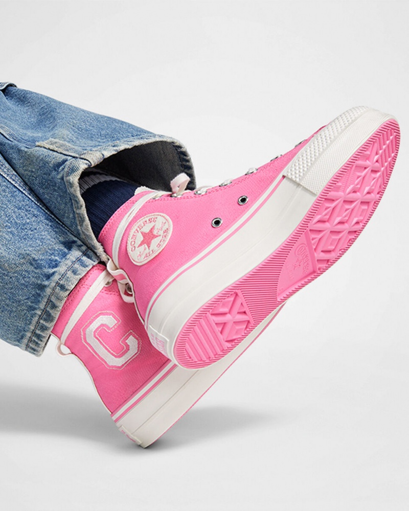 Converse Chuck Taylor All Star Lift flatforms Retro Varsity ροζ ροζ | NFHMZP-720