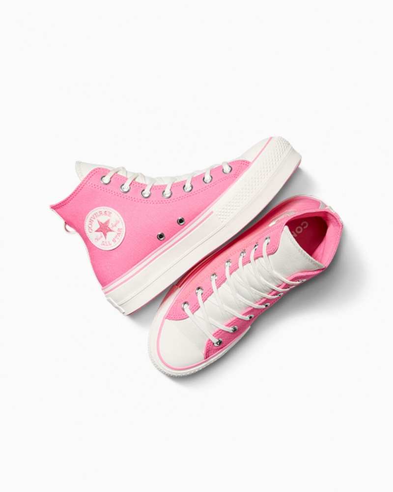 Converse Chuck Taylor All Star Lift flatforms Retro Varsity ροζ ροζ | NFHMZP-720