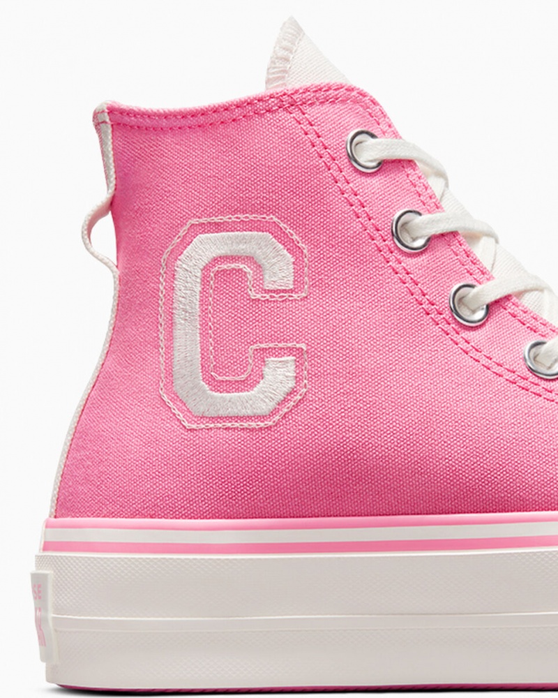 Converse Chuck Taylor All Star Lift flatforms Retro Varsity ροζ ροζ | NFHMZP-720