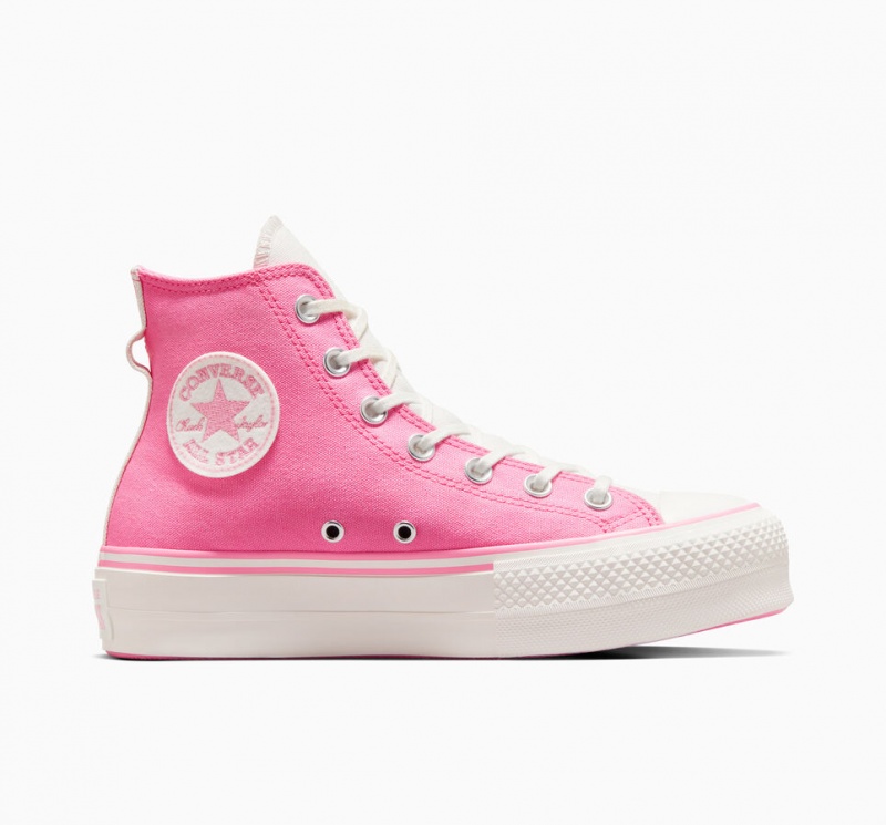 Converse Chuck Taylor All Star Lift flatforms Retro Varsity ροζ ροζ | NFHMZP-720