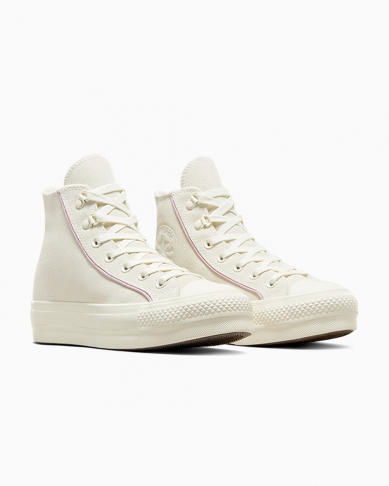 Converse Chuck Taylor All Star Lift flatforms σουετ Egret / Phantom Violet / Egret | VPHRNW-159