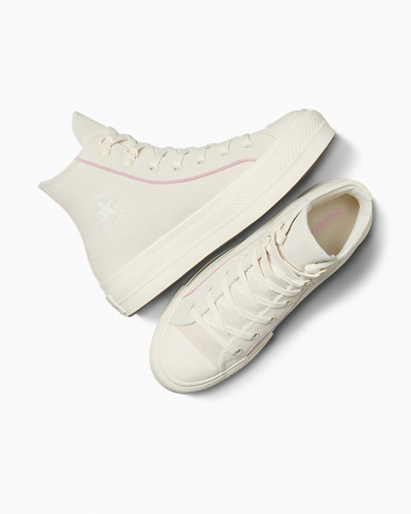 Converse Chuck Taylor All Star Lift flatforms σουετ Egret / Phantom Violet / Egret | VPHRNW-159