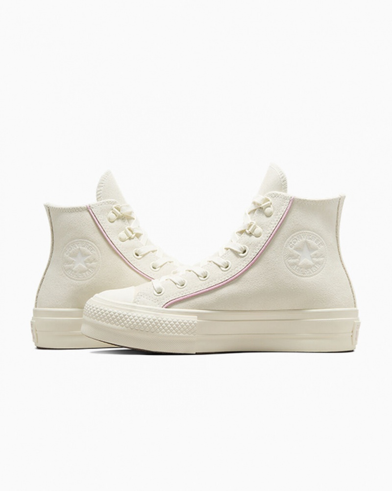 Converse Chuck Taylor All Star Lift flatforms σουετ Egret / Phantom Violet / Egret | VPHRNW-159