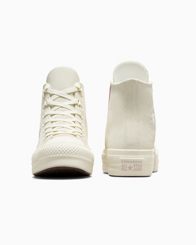 Converse Chuck Taylor All Star Lift flatforms σουετ Egret / Phantom Violet / Egret | VPHRNW-159