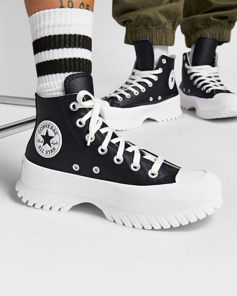 Converse Chuck Taylor All Star Lugged 2.0 δερματινα μαυρα ασπρα | GSCUDT-830