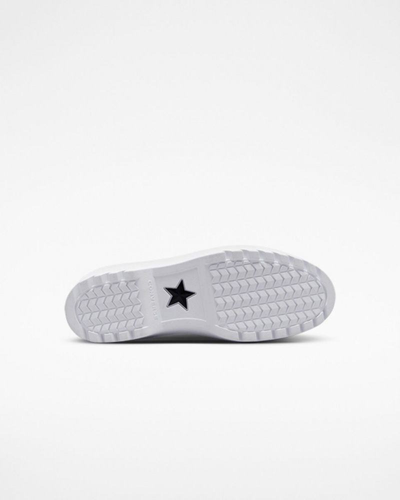 Converse Chuck Taylor All Star Lugged Lift flatforms καμβα ασπρα ασπρα μαυρα | UAMNTQ-327