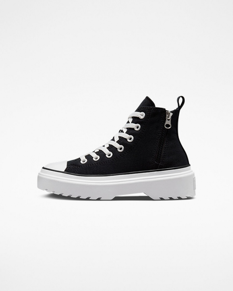 Converse Chuck Taylor All Star Lugged Lift flatforms καμβα μαυρα μαυρα ασπρα | IQBVLY-023