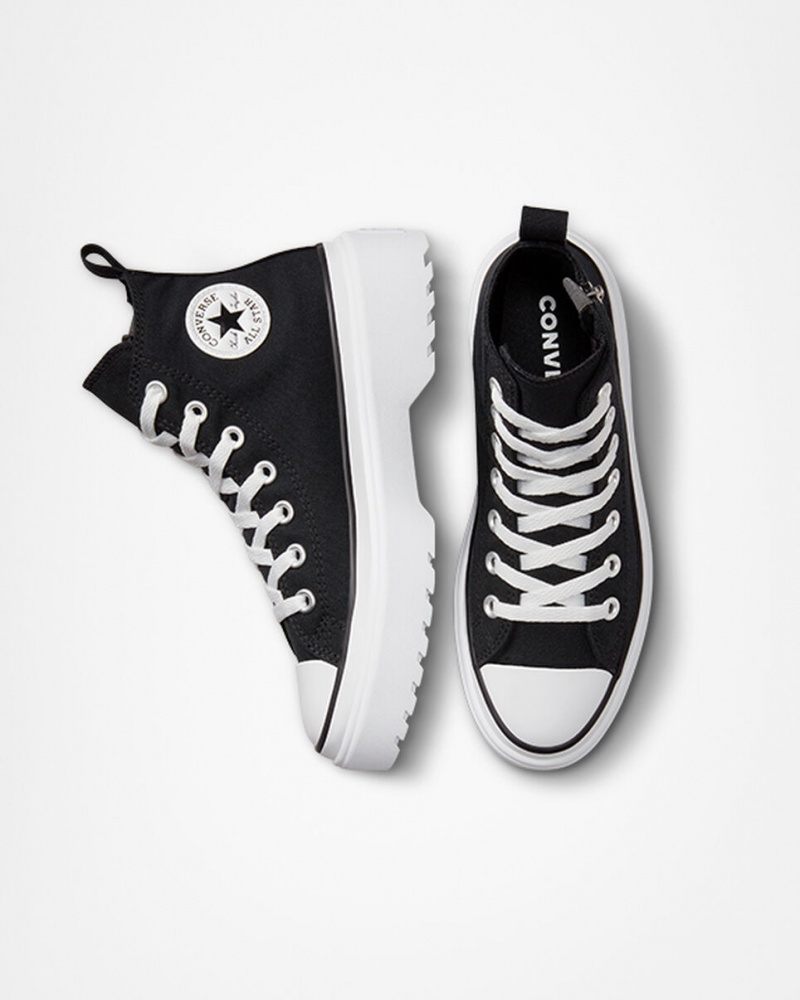 Converse Chuck Taylor All Star Lugged Lift flatforms καμβα μαυρα μαυρα ασπρα | IQBVLY-023