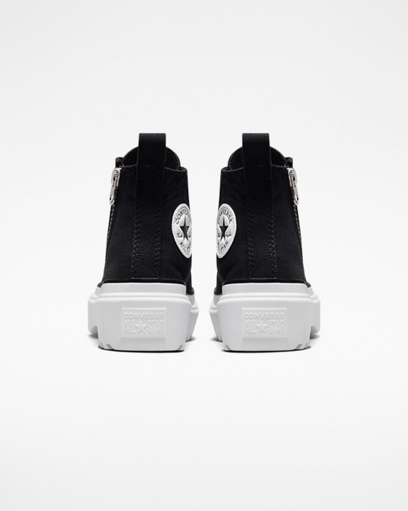 Converse Chuck Taylor All Star Lugged Lift flatforms καμβα μαυρα μαυρα ασπρα | IQBVLY-023