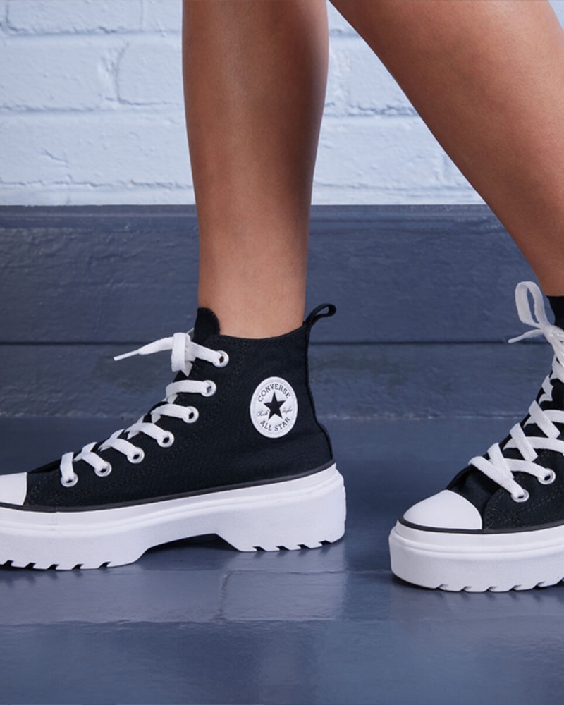 Converse Chuck Taylor All Star Lugged Lift flatforms καμβα μαυρα μαυρα ασπρα | IQBVLY-023