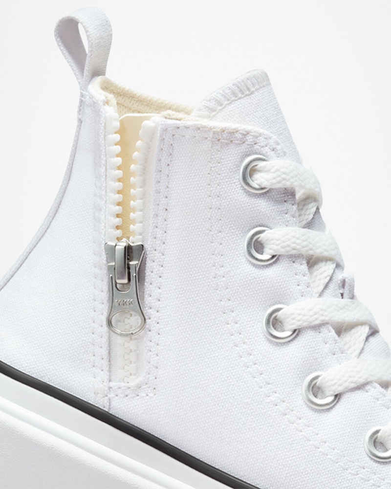 Converse Chuck Taylor All Star Lugged Lift flatforms καμβα ασπρα ασπρα μαυρα | GCSIFX-496