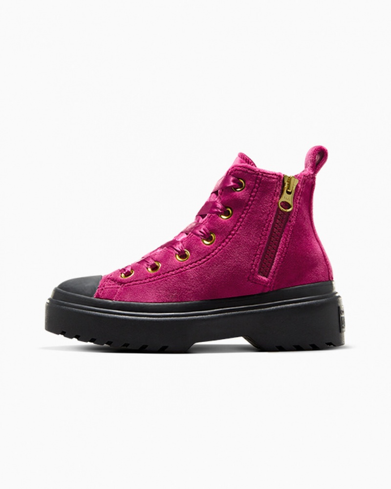 Converse Chuck Taylor All Star Lugged Lift flatforms Velvet μαυρα μαυρα | IOUDAE-621