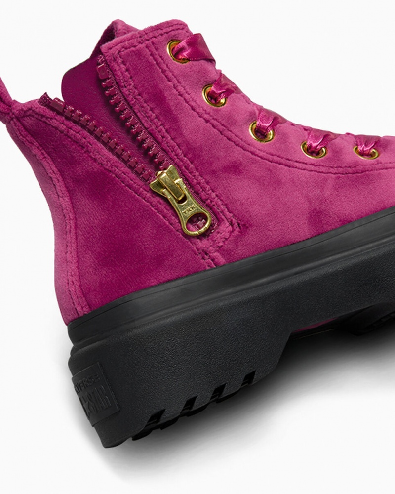 Converse Chuck Taylor All Star Lugged Lift flatforms Velvet μαυρα μαυρα | IOUDAE-621