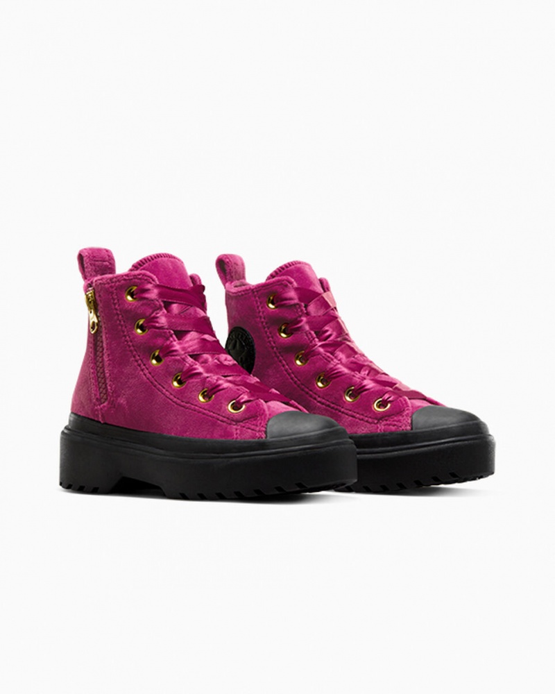 Converse Chuck Taylor All Star Lugged Lift flatforms Velvet μαυρα μαυρα | IOUDAE-621