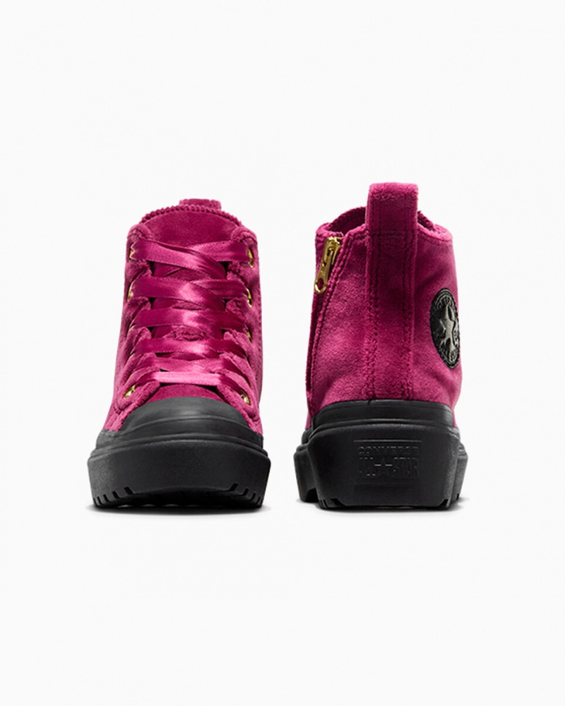 Converse Chuck Taylor All Star Lugged Lift flatforms Velvet μαυρα μαυρα | IOUDAE-621