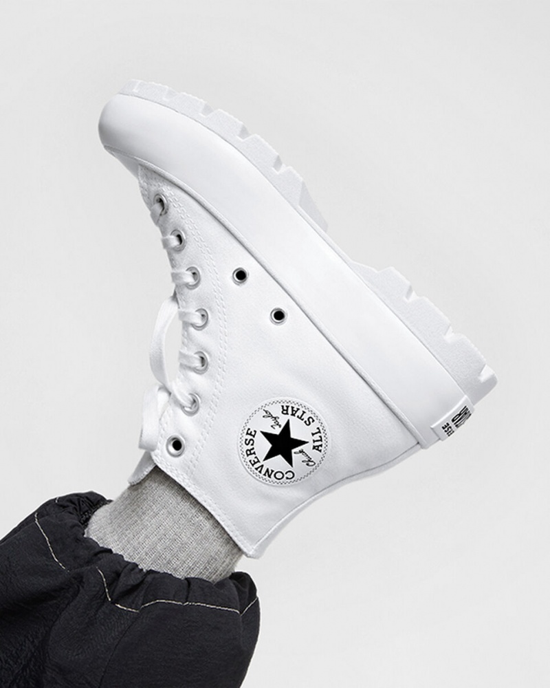 Converse Chuck Taylor All Star Lugged ασπρα μαυρα ασπρα | QVRAYP-204