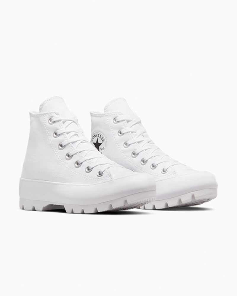 Converse Chuck Taylor All Star Lugged ασπρα μαυρα ασπρα | QVRAYP-204