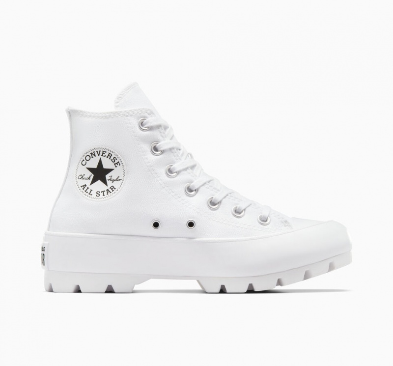 Converse Chuck Taylor All Star Lugged ασπρα μαυρα ασπρα | QVRAYP-204