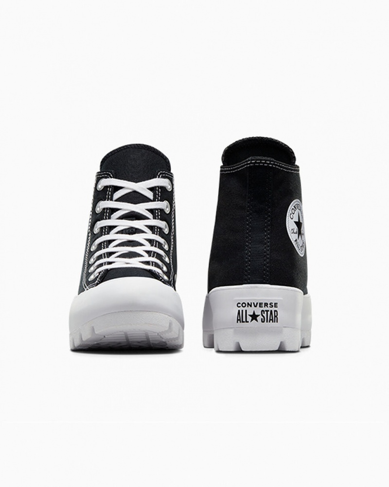 Converse Chuck Taylor All Star Lugged μαυρα ασπρα μαυρα | OVQPJH-650