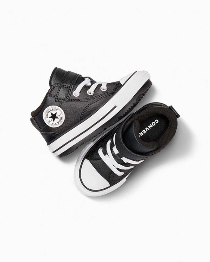 Converse Chuck Taylor All Star Malden δρομου Boot μαυρα μαυρα ασπρα | TSWJFM-612