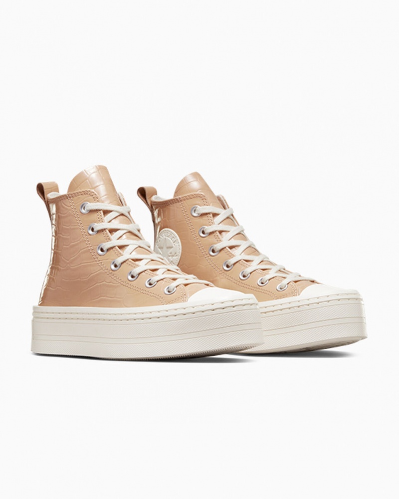 Converse Chuck Taylor All Star Modern Lift flatforms Embossed Epic Dune / Epic Dune / Egret | PIFYJG-570